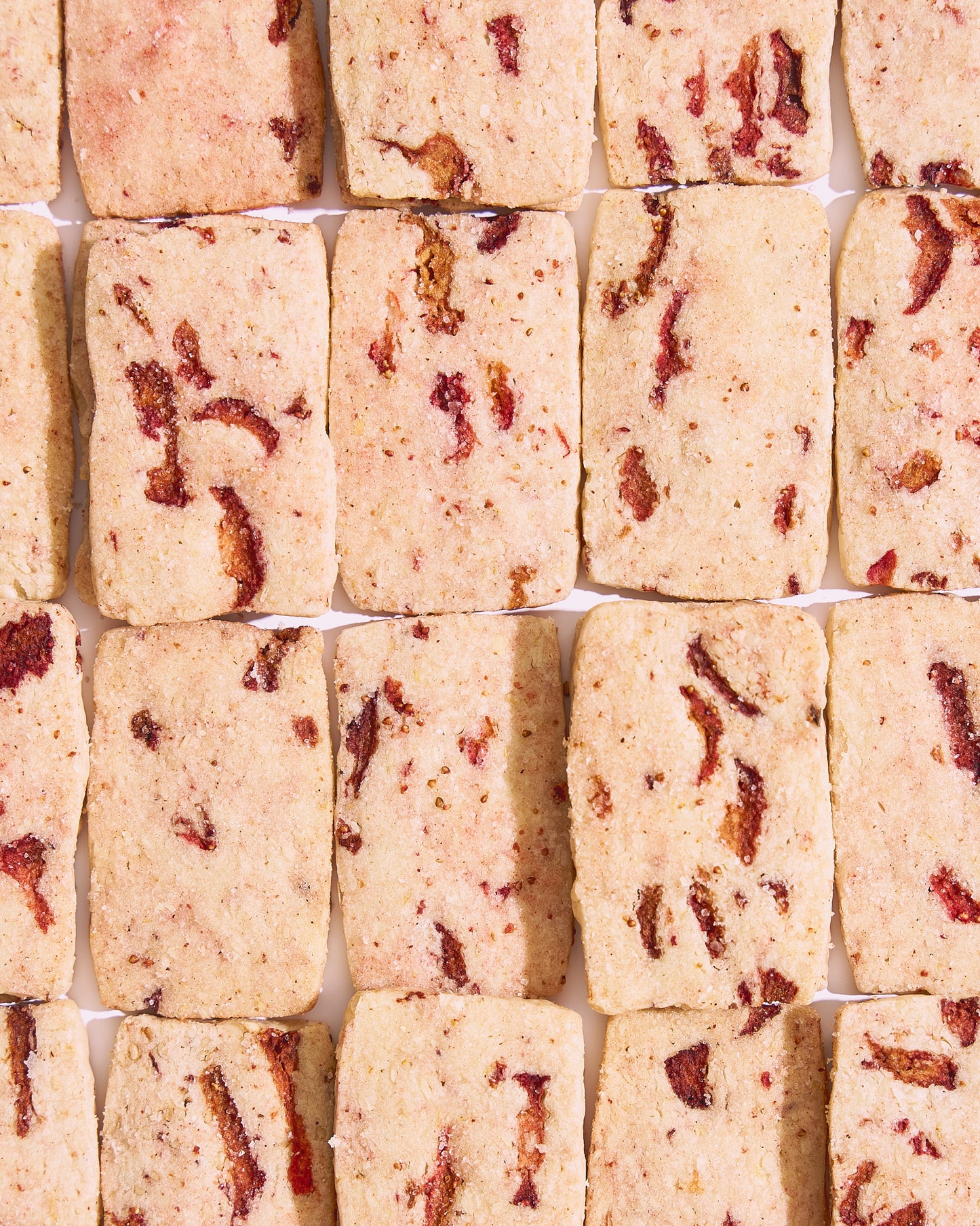 Sesame Strawberry Shortbread